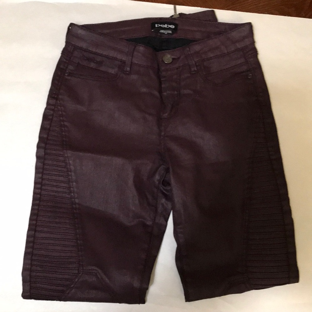 bebe ankle zip skinnies
